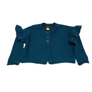 Tea Collection Teal Cardigan Sweater. 12-18 Months.